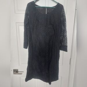 Vintage Elegant Black Lace Dress